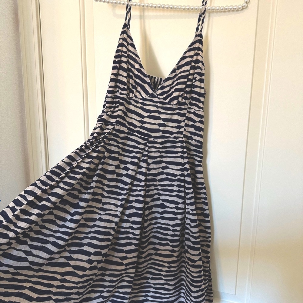 Stylish Black and White Striped Dress